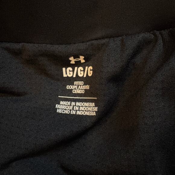 Under Armour Speedpocket 9" Running Shorts Mens Large Black Fitted Brief Lined - Picture 7 of 12